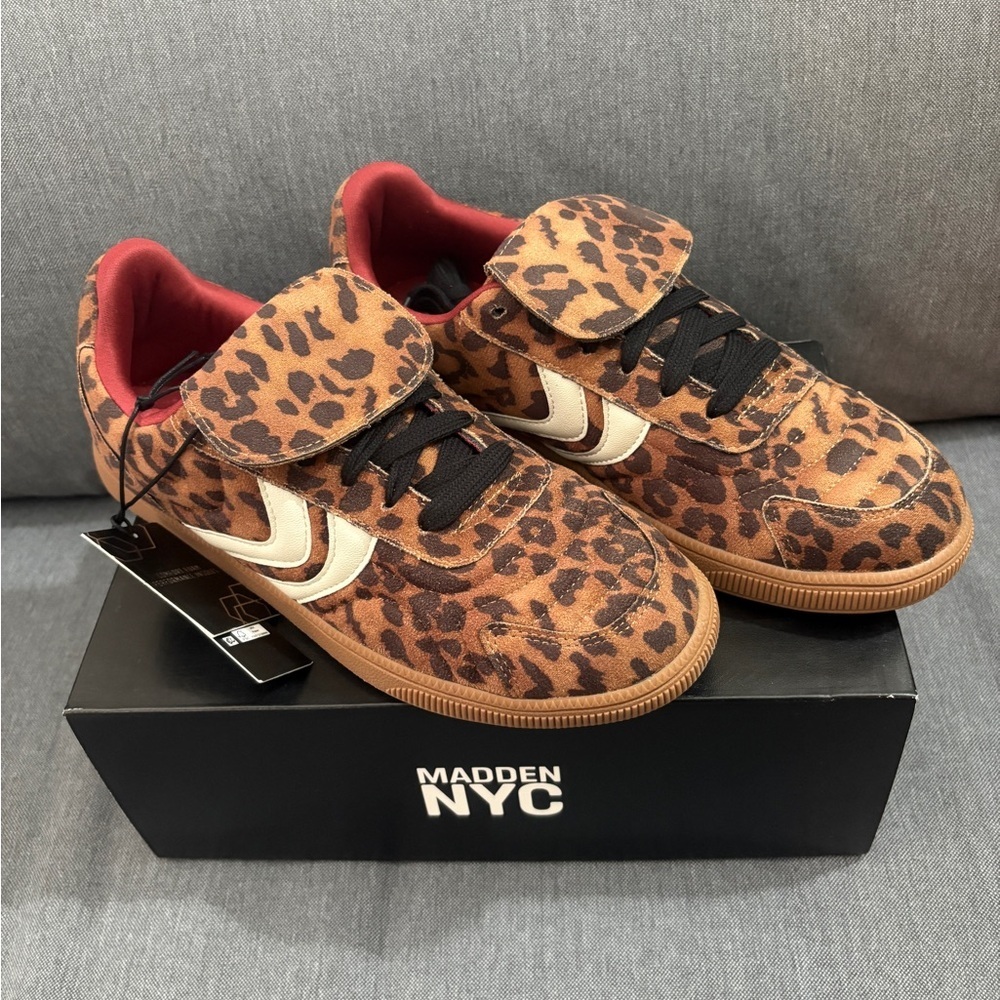 Madden NYC Leopard Print Women's Sneakers - Picture 2 of 6